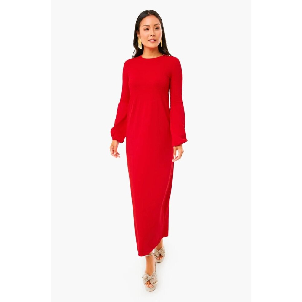 Pomander Place Tuckernuck Lennox Maxi Dress Red Long Sleeve Knit Small